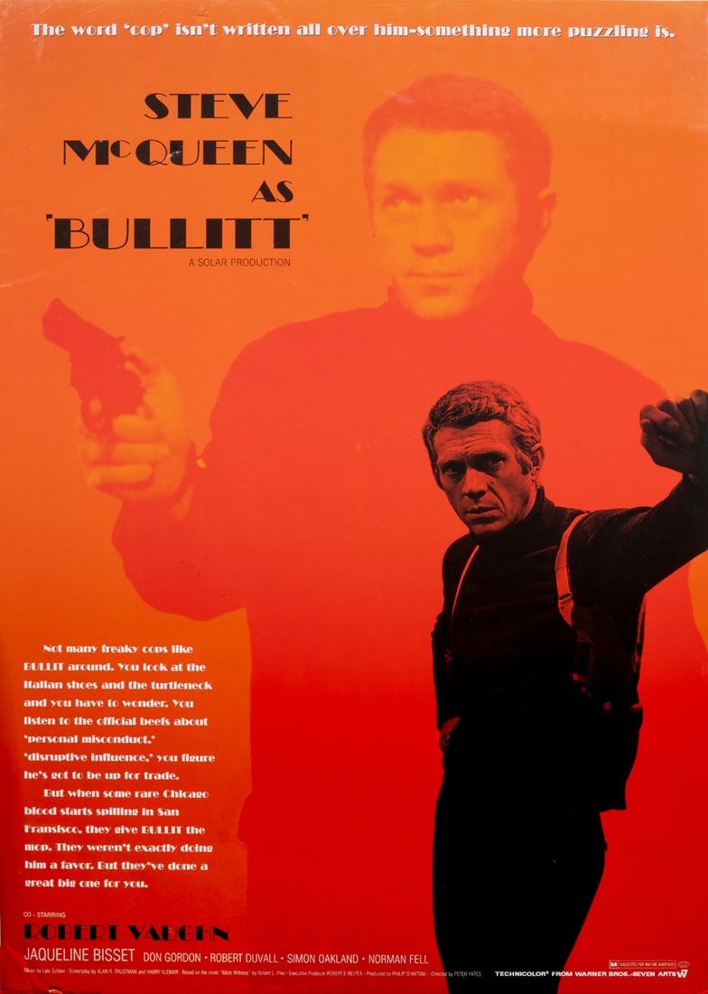 Movie Posters, American School (20th/21st century): (lot of 4) American School (20th/21st century), Film Posters Including: Bullitt, Sin City, Pretty Boy Floyd, and Gunman in the Streets, sheet (unframed, for largest): 30"h x 40"w