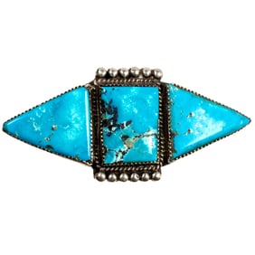 A Native American turquoise and silver ring