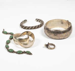 Lot of Mexican silver jewelry
