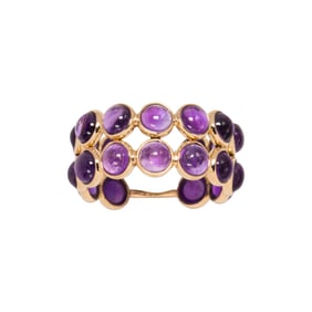 An amethyst and 18k gold ring