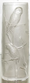 A Lalique glass Lune vase
