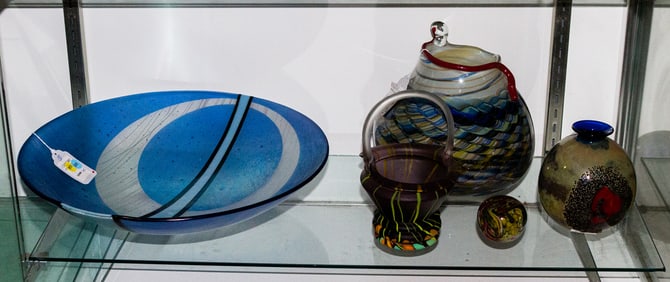 A group of Contemporary art glass