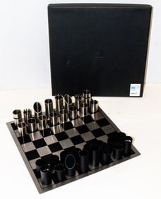 A German Philippi Precision metal chess set in box