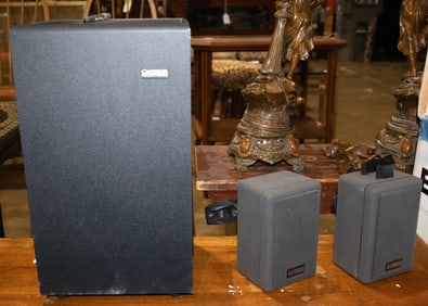 A Blue Sky EXO stereo monitoring system and Cambridge Soundworks New Ensemble III