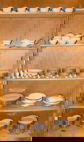 An extensive Lenox porcelain dinner service with gilt rims