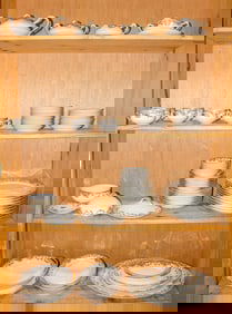 A Haviland Limoges porcelain assembled dinner service in the Noinville pattern