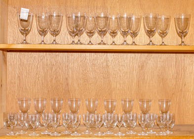 A Baccarat glass stemware service