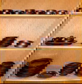 An Arabia Finland Ruska Brown ceramic dinner service
