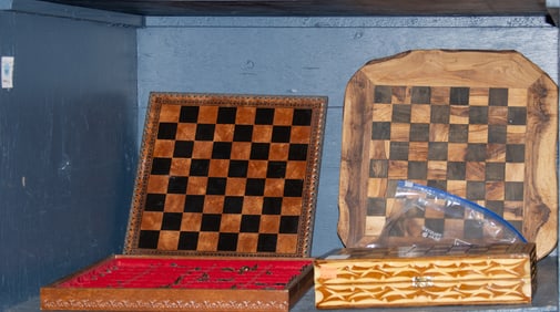 Three chess sets