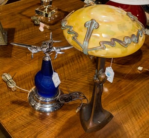 Two reproduction table lamps