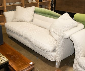 A custom contoured sofa