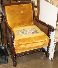 A Stickley Brothers barley twist lounge chair