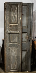 A pair of French panelled volet battant or shutters