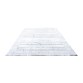 A contemporary handmade Indian wool carpet