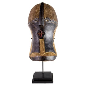 A Kifwebe polychrome dance mask