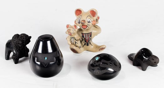A group of Santa Clara pottery
