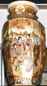 A Satsuma hexagonal vase