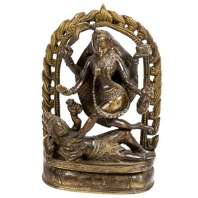 An Indian bronze Kali