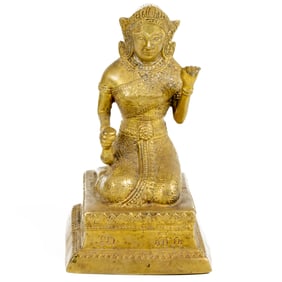 A Burmese bronze figure