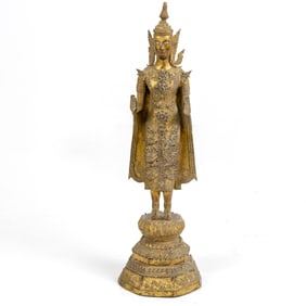 A Thai gilt bronze Buddha