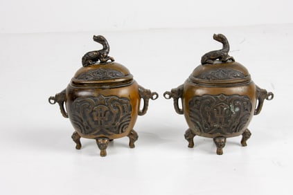 (lot of 2) Bronze koro