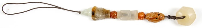 (lot of 6) CHinese archaistic stone beads