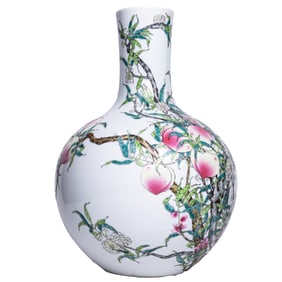 A Chinese famille rose 'peach' vase
