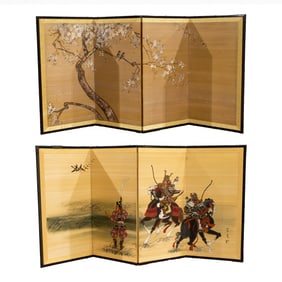 Pair of Asian screens