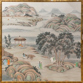 Chinese export landscape painting