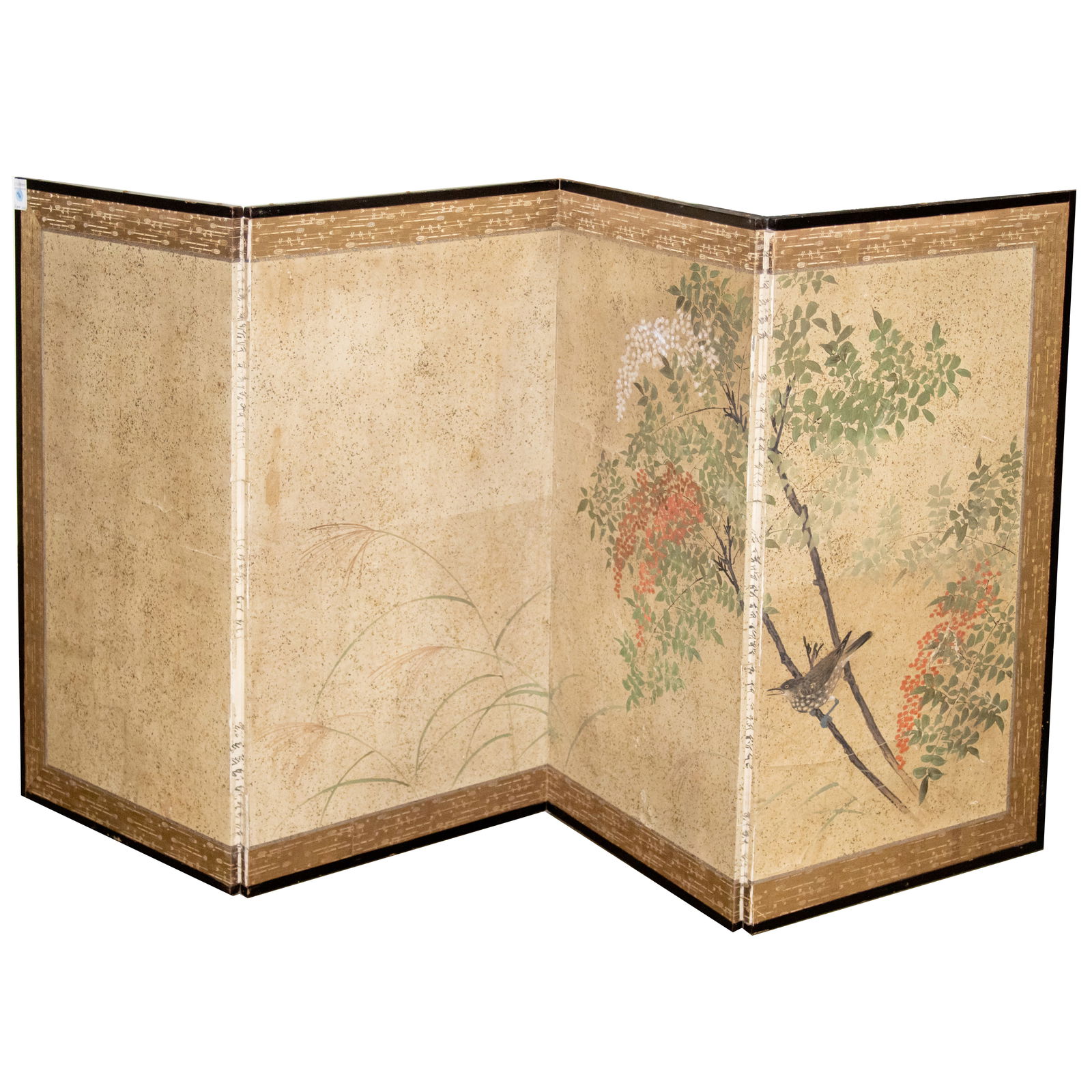 A Japanese four-panel folding screen (1 of 1)