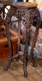 A Chinese rosewood flower stand