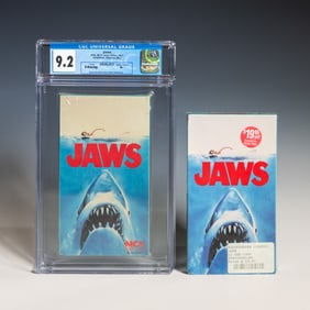 Jaws (MCA Home Video, 1983). Factory Sealed VHS. CGC Universal Grade 9.2 and One Ungraded