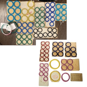 Group of 57 Peking Glass Bracelets, Late Qing or Republic Period