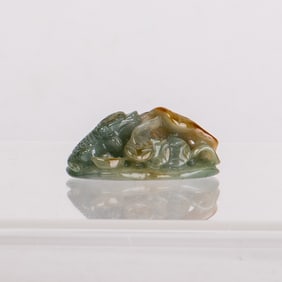 A Cicada and Lotus Jadeite