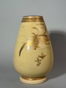 Japanese Satsuma Vase by Tozan, Meiji Period
