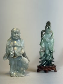 Two Chinese Jadeite Carving of Immortals