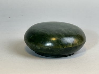 Chinese Spinach Jade Scholar Seal Paste Box