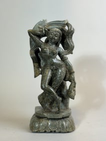 Indian Carved Green Marble Dancer