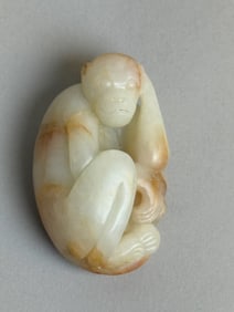 Chinese Nephrite Jade Monkey