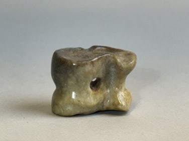 Chinese Chicken Bone Jade Toggle of a Vertebrate