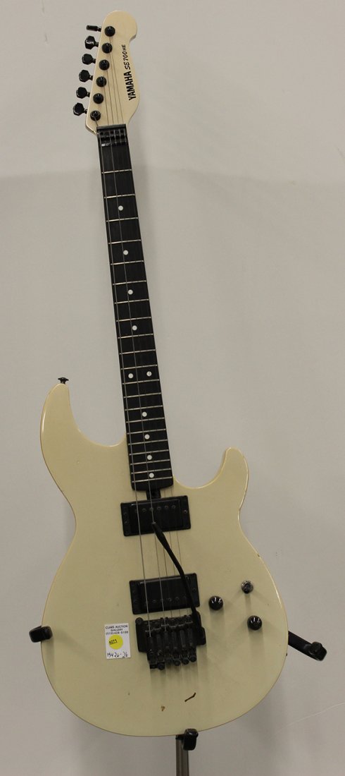 Yamaha SE700HE electric guitar: Yamaha SE700HE electric guitar, circa 1980, executed with an alder body, maple neck, and ebony fingerboard, having an overall white finish 39"l.