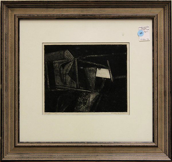 Print, Karl Kasten, Kala: Karl Kasten (American, b. 1916), "Kala," etching, signed lower right, overall: 19"h x 20"w