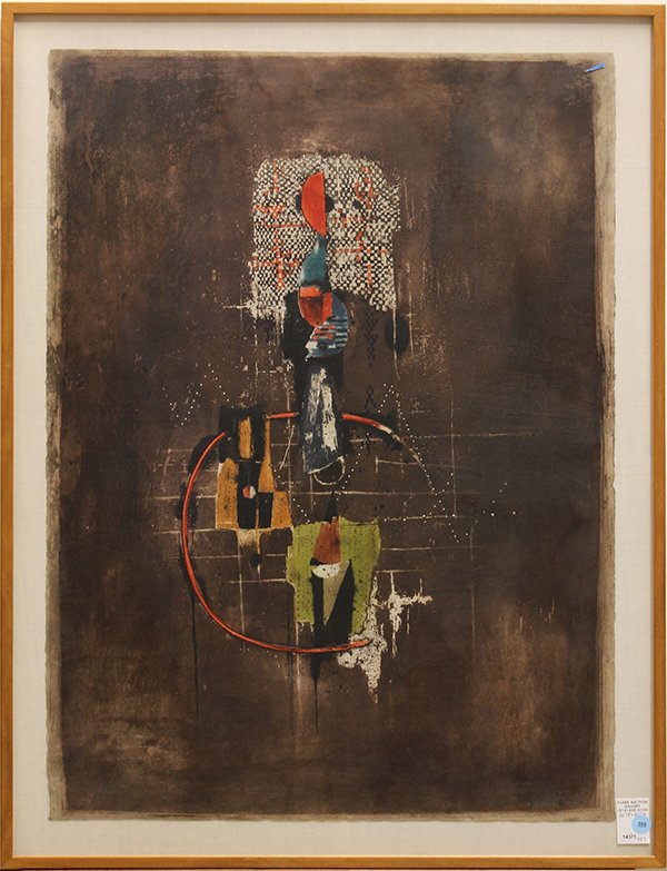 Print, Johnny Friedlaender, Untitled: Johnny Friedlaender (German, 1912-1992), Untitled, etching with aquatint, pencil signed lower right, "E.A." (Épreuve d'Artiste) lower left, overall (framed): 33.75"h x 26"w