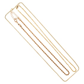 Three 10k gold chains