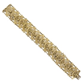 A 14k gold articulated bracelet