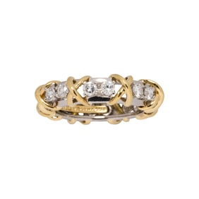A Tiffany & Co. diamond and 18k bi-color gold ring