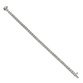 A diamond and 14k white gold tennis bracelet