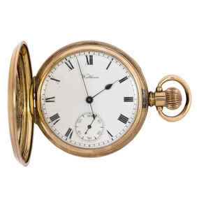 A Waltham gold-fllled pocket watch
