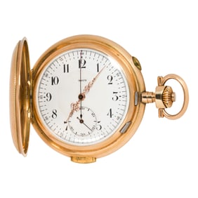 An Invicta 14k gold minute repeater pocket watch