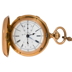 A Non Magnetic Watch Co. 18k gold pocket watch